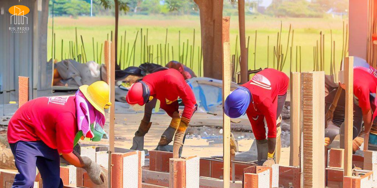 obreros construyendo